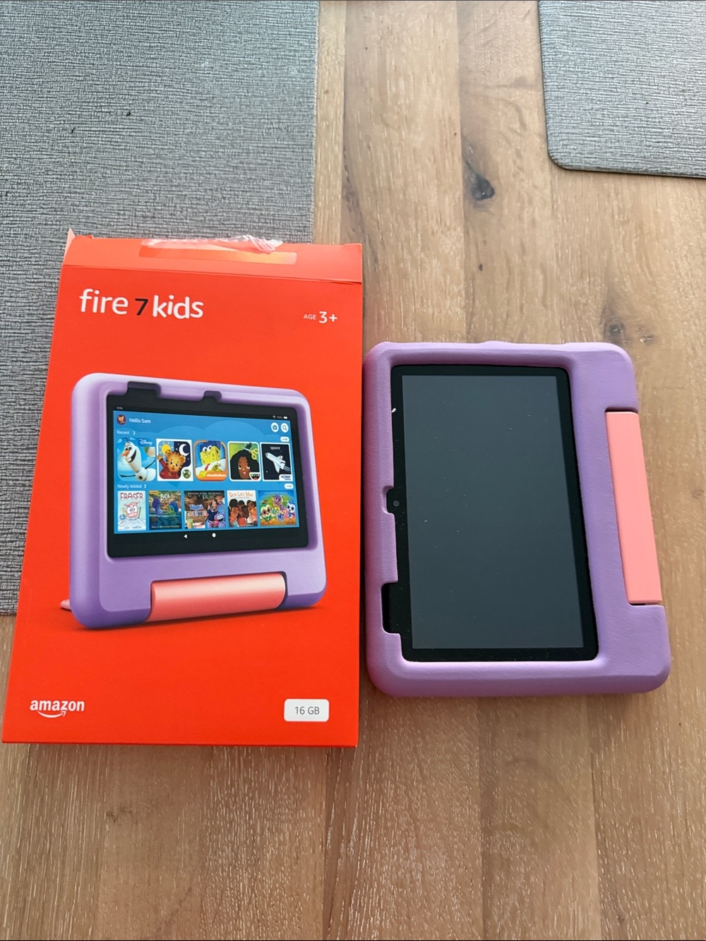 Amazon Fire 7 Kids Tablet - Purple with Pink Handle